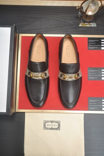 Gucci Mens Shoes Leather Design Luxury Brand Business Dress Shoes for Men with Original Box Whatsapp【+1-3239614486】