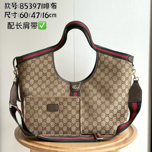 Gucci Womens Bags Shoulder Handbags Luxury Brand Gucci Giglio large tote bag in beige and brown GG canvas 853971 FAFFP 2547 whatsapp 【+1-3239614486】