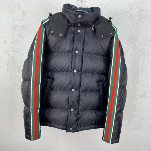 Gucci Men Womens Coat Luxury Brand Mens Hoodie Down Jacket Jumbo GG Down Jacket in Black Top Quality Whatsapp【+1-3239614486】