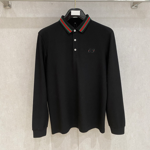 Gucci Luxury Brand Mens Long Sleeve T-Shirt Polo Shirt COTTON PIQUET POLO SHIRT WITH PRINT Whatsapp 【+1-3239614486】