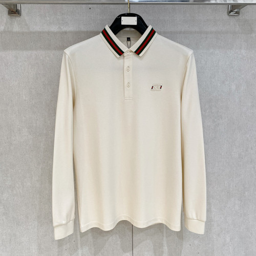 Gucci Luxury Brand Mens Long Sleeve T-Shirt Polo Shirt COTTON PIQUET POLO SHIRT WITH PRINT Whatsapp 【+1-3239614486】