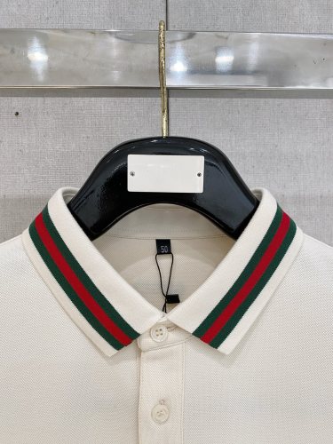 Gucci Luxury Brand Mens Long Sleeve T-Shirt Polo Shirt COTTON PIQUET POLO SHIRT WITH PRINT Whatsapp 【+1-3239614486】