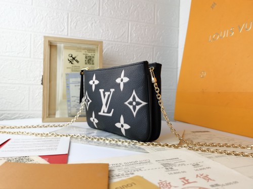 Louis Vuitton Womens Bags Clutch Wallets Luxury Brand Double Zip Pochette Other Monogram Canvas M69203 with Original Box whatsapp 【+1-3239614486】