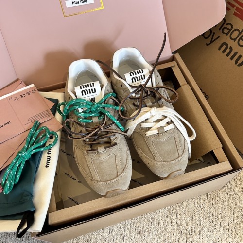 MiuMiu New Balance Womens Shoes Sneakers Lace Up Design with Original Box Whatsapp 【+1-3239614486】
