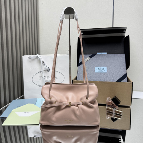 Prada Womens Bags Shoulder Bag Luxury Brand Dada small nappa leather bag 1BG586_2DX8_F0002_V_OOO with Original Box whatsapp 【+1-3239614486】