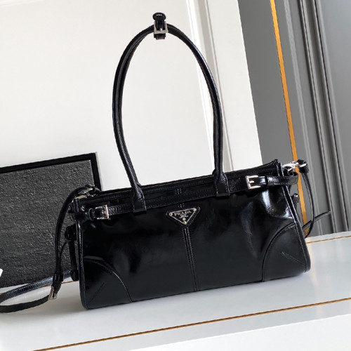 Prada Womens Bags Shoulder Bag Luxury Brand Prada Bonnie medium leather handbag 1BA426_2CYR_F0002_V_MOO with Original Box whatsapp 【+1-3239614486】