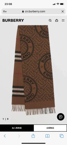 Burberry Scarves Womens Fashion Scarf Reversible Montage Cashmere Scarf 180x 30cm with Original Box Whatsapp【+1-3239614486】