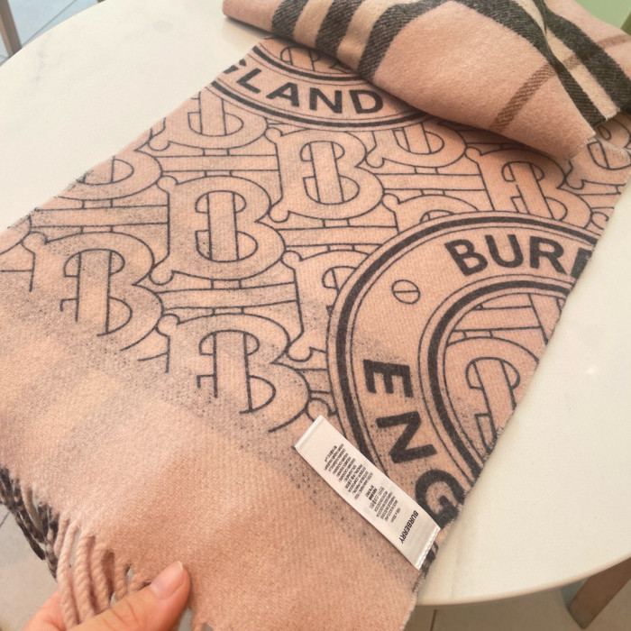 Burberry Scarves Womens Fashion Scarf Reversible Montage Cashmere Scarf 180x 30cm with Original Box Whatsapp【+1-3239614486】