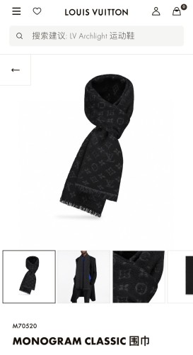 Louis Vuitton Scarves Womens Fashion Scarf LV Monogram Classic scarf 185 x 40cm with Original Box Whatsapp【+1-3239614486】