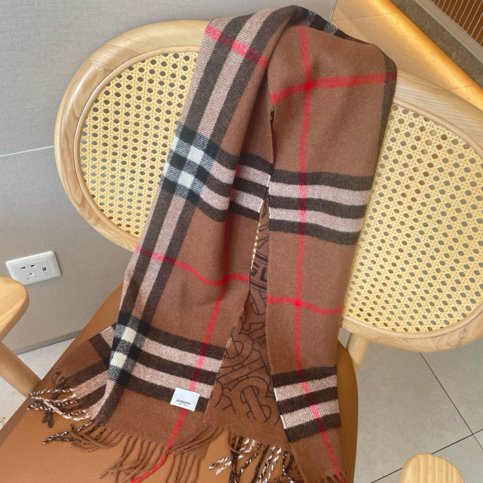 Burberry Scarves Womens Fashion Scarf Reversible Montage Cashmere Scarf 180x 30cm with Original Box Whatsapp【+1-3239614486】