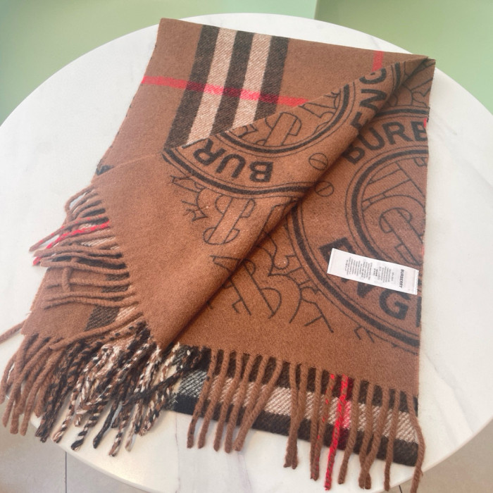 Burberry Scarves Womens Fashion Scarf Reversible Montage Cashmere Scarf 180x 30cm with Original Box Whatsapp【+1-3239614486】