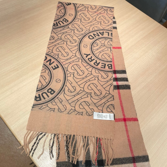 Burberry Scarves Womens Fashion Scarf Reversible Montage Cashmere Scarf 180x 30cm with Original Box Whatsapp【+1-3239614486】