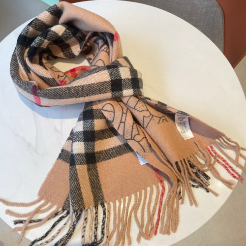 Burberry Scarves Womens Fashion Scarf Reversible Montage Cashmere Scarf 180x 30cm with Original Box Whatsapp【+1-3239614486】