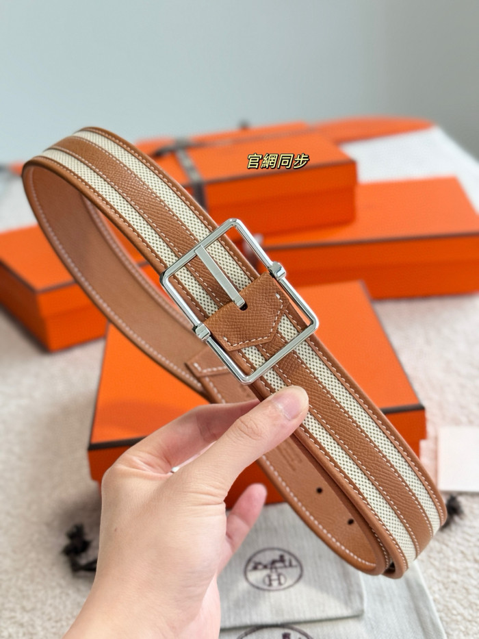 Hermes Mens Belt Luxury Brand Design Half Cod Riviera 38 reversible leather belt Fashion Type with Original Box