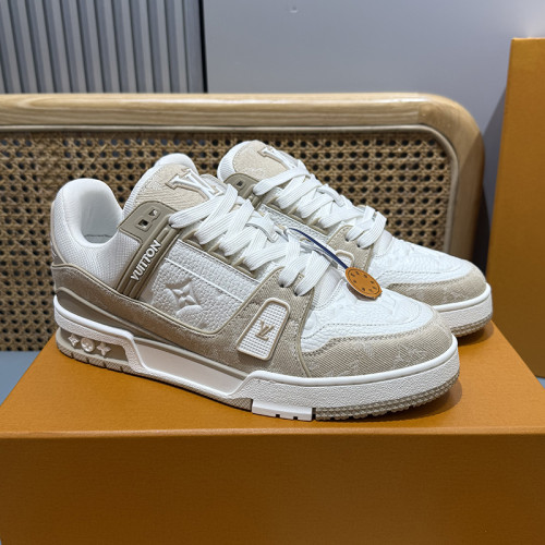 Louis Vuitton Mens Shoes Fashion Sneakers Design Luxury Brand LV TRAINER Skate SNEAKER Mix of materials with Original Box 1ABLXH Whatsapp 【+1-3239614486】