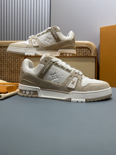 Louis Vuitton Mens Shoes Fashion Sneakers Design Luxury Brand LV TRAINER Skate SNEAKER Mix of materials with Original Box 1ABLXH Whatsapp 【+1-3239614486】