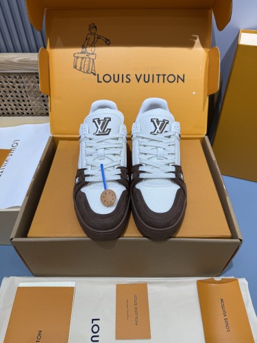 Louis Vuitton Mens Shoes Fashion Sneakers Design Luxury Brand LV TRAINER Skate SNEAKER Mix of materials with Original Box 1ABLXH Whatsapp 【+1-3239614486】