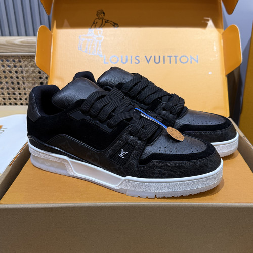 Louis Vuitton Mens Shoes Fashion Sneakers Design Luxury Brand LV TRAINER Skate SNEAKER Mix of materials with Original Box 1ABLXH Whatsapp 【+1-3239614486】