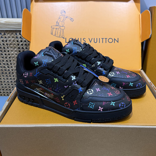 Louis Vuitton Mens Shoes Fashion Sneakers Design Luxury Brand LV TRAINER Skate SNEAKER Mix of materials with Original Box 1ABLXH Whatsapp 【+1-3239614486】