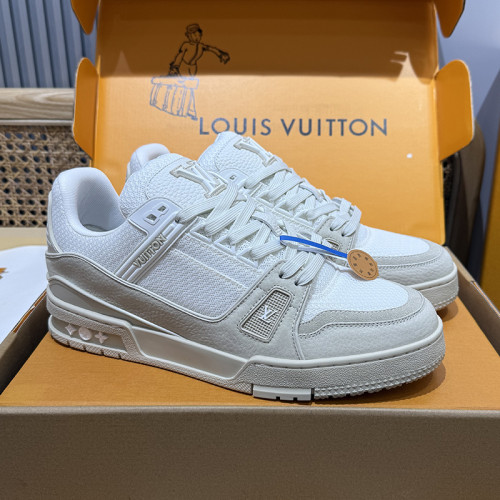 Louis Vuitton Mens Shoes Fashion Sneakers Design Luxury Brand LV TRAINER Skate SNEAKER Mix of materials with Original Box 1ABLXH Whatsapp 【+1-3239614486】