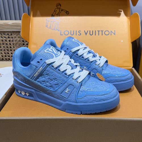 Louis Vuitton Mens Shoes Fashion Sneakers Design Luxury Brand LV TRAINER Skate SNEAKER Mix of materials with Original Box 1ABLXH Whatsapp 【+1-3239614486】