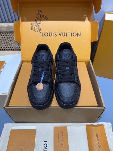 Louis Vuitton Mens Shoes Fashion Sneakers Design Luxury Brand LV TRAINER Skate SNEAKER Mix of materials with Original Box 1ABLXH Whatsapp 【+1-3239614486】