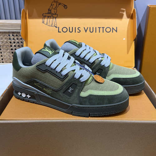 Louis Vuitton Mens Shoes Fashion Sneakers Design Luxury Brand LV TRAINER Skate SNEAKER Mix of materials with Original Box 1ABLXH Whatsapp 【+1-3239614486】