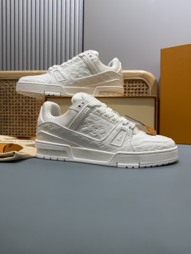 Louis Vuitton Mens Shoes Fashion Sneakers Design Luxury Brand LV TRAINER Skate SNEAKER Mix of materials with Original Box 1ABLXH Whatsapp 【+1-3239614486】