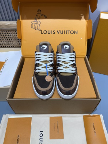 Louis Vuitton Mens Shoes Fashion Sneakers Design Luxury Brand LV TRAINER Skate SNEAKER Mix of materials with Original Box 1ABLXH Whatsapp 【+1-3239614486】