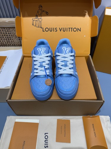 Louis Vuitton Mens Shoes Fashion Sneakers Design Luxury Brand LV TRAINER Skate SNEAKER Mix of materials with Original Box 1ABLXH Whatsapp 【+1-3239614486】