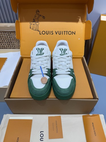 Louis Vuitton Mens Shoes Fashion Sneakers Design Luxury Brand LV TRAINER Skate SNEAKER Mix of materials with Original Box 1ABLXH Whatsapp 【+1-3239614486】