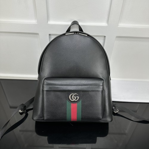 Gucci Womens Mens Fashion Bags Shoulder Backpacks Luxury Brand Ophidia medium backpack in black soft leather Whatsapp 【+1-3239614486】