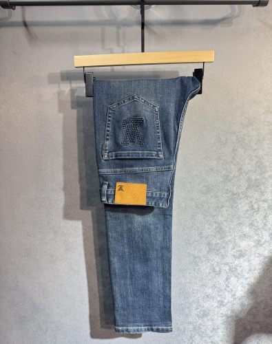 Louis Vuitton Luxury Brand Women Mens Pant Jeans Damier Workwear Denim Pants 1AFX42 Whatsapp 【+1-3239614486】