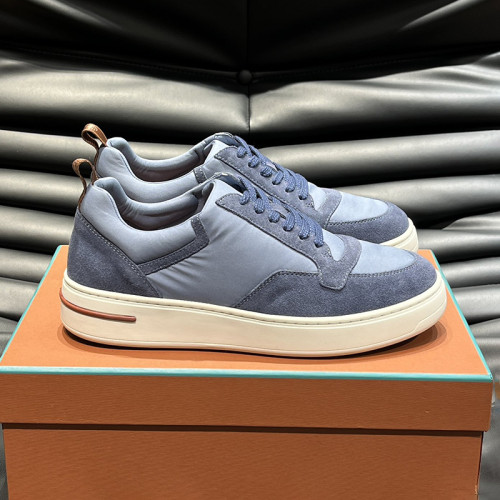 Loro Piana Mens Shoes Sneakers Casual Design Luxury Brand Tennis Walk Sneaker Suede Calf Split with Original Box whatsapp 【+1-3239614486】