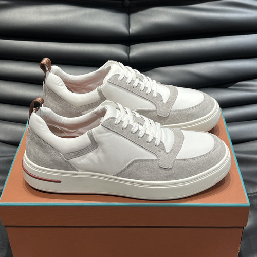 Loro Piana Mens Shoes Sneakers Casual Design Luxury Brand Tennis Walk Sneaker Suede Calf Split with Original Box whatsapp 【+1-3239614486】