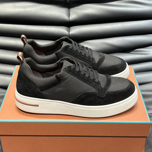Loro Piana Mens Shoes Sneakers Casual Design Luxury Brand Tennis Walk Sneaker Suede Calf Split with Original Box whatsapp 【+1-3239614486】