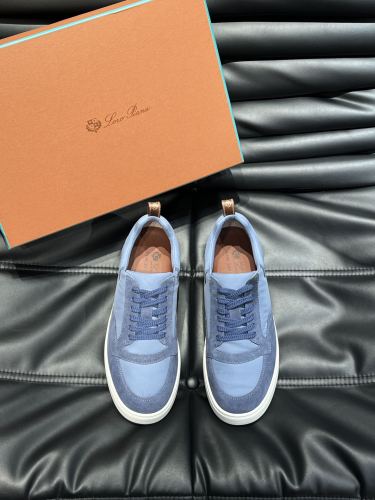 Loro Piana Mens Shoes Sneakers Casual Design Luxury Brand Tennis Walk Sneaker Suede Calf Split with Original Box whatsapp 【+1-3239614486】
