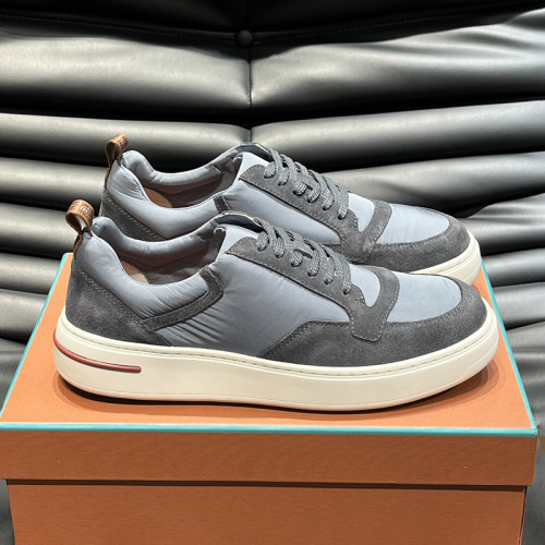 Loro Piana Mens Shoes Sneakers Casual Design Luxury Brand Tennis Walk Sneaker Suede Calf Split with Original Box whatsapp 【+1-3239614486】