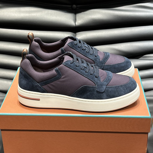Loro Piana Mens Shoes Sneakers Casual Design Luxury Brand Tennis Walk Sneaker Suede Calf Split with Original Box whatsapp 【+1-3239614486】