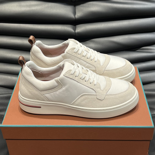 Loro Piana Mens Shoes Sneakers Casual Design Luxury Brand Tennis Walk Sneaker Suede Calf Split with Original Box whatsapp 【+1-3239614486】