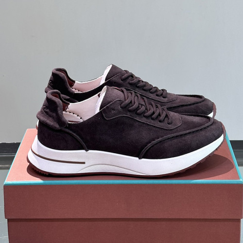 Loro Piana Mens Shoes Sneakers Casual Design Luxury Brand Tennis Walk Sneaker Suede Calf Split with Original Box whatsapp 【+1-3239614486】