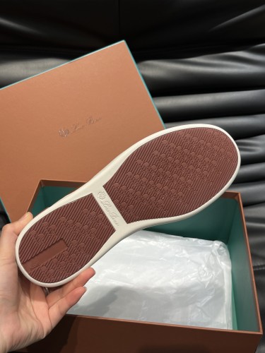 Loro Piana Mens Shoes Sneakers Casual Design Luxury Brand Tennis Walk Sneaker Suede Calf Split with Original Box whatsapp 【+1-3239614486】