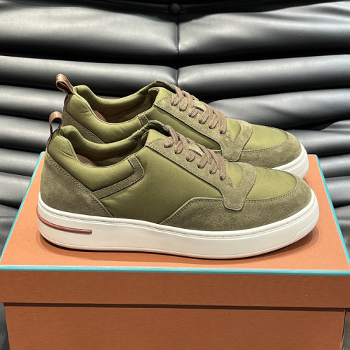 Loro Piana Mens Shoes Sneakers Casual Design Luxury Brand Tennis Walk Sneaker Suede Calf Split with Original Box whatsapp 【+1-3239614486】