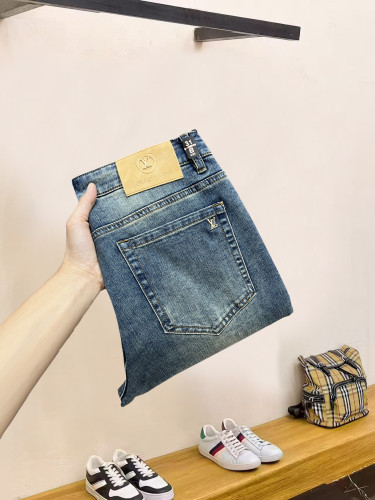 Louis Vuitton Luxury Brand Women Mens Pant Jeans Damier Workwear Denim Pants 1AFX42 Whatsapp 【+1-3239614486】