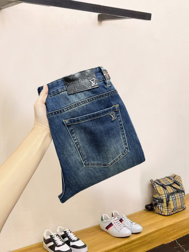 Louis Vuitton Luxury Brand Women Mens Pant Jeans Damier Workwear Denim Pants 1AFX42 Whatsapp 【+1-3239614486】