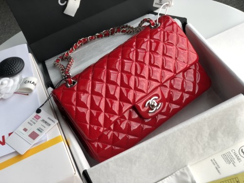Chanel Womens Bags Quilted Patent Leather Classic Crossbody Bag CF 1112 Luxury Brand with Original Box whatsapp 【+1-3239614486】