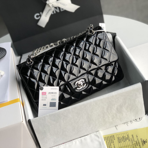 Chanel Womens Bags Quilted Patent Leather Classic Crossbody Bag CF 1112 Luxury Brand with Original Box whatsapp 【+1-3239614486】