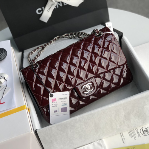 Chanel Womens Bags Quilted Patent Leather Classic Crossbody Bag CF 1112 Luxury Brand with Original Box whatsapp 【+1-3239614486】