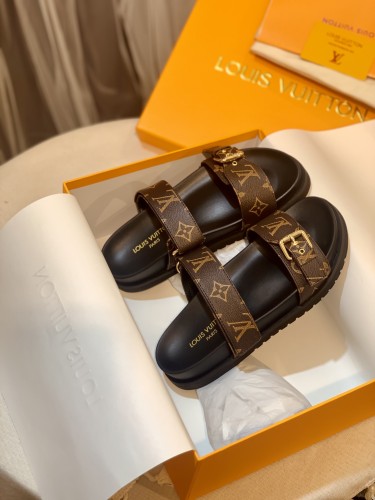 Louis Vuitton Womens Shoes Sandals Slippers Luxury Brand 1AAW8H Bom Dia Flat Comfort Mule with Original Box Whatsapp 【+1-3239614486】