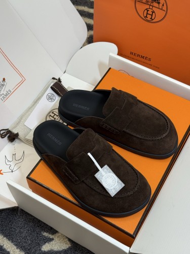 Hermes Mens Womens Casual Shoes Fashion Loafers Slippers Sandals Luxury Brand with Original Box Whatsapp【+1-3239614486】